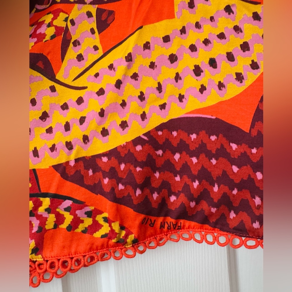 Farm Rio Printed Satin Slip Midi Dress - Picture 13 of 16